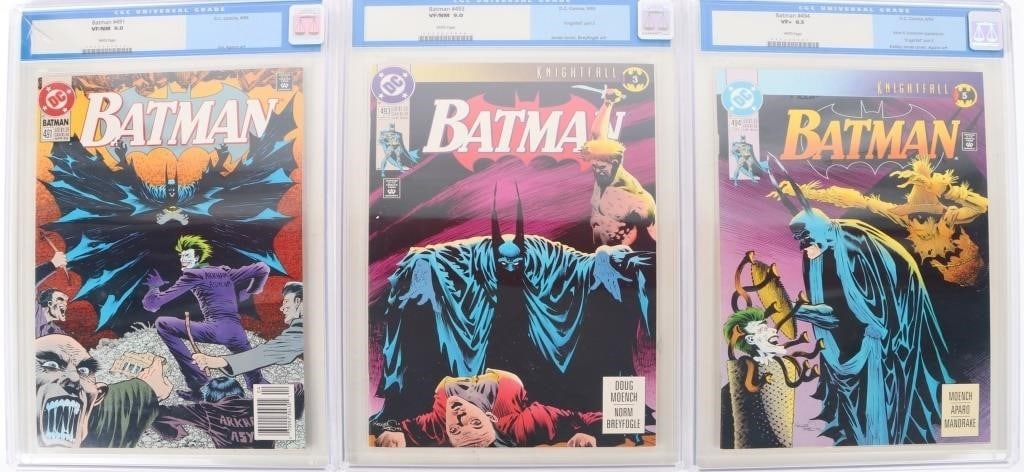 BATMAN KNIGHTFALL LOT CGC 8.5-9.0 OLD LABEL (1 of 4)