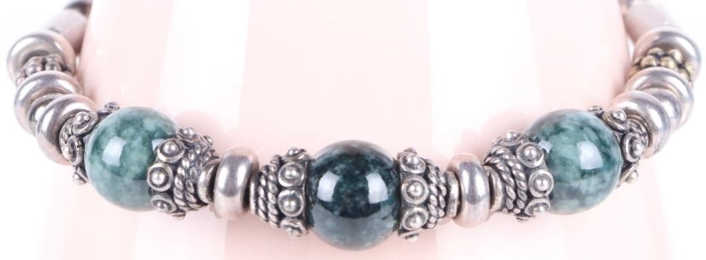 SW STYLE STERLING SILVER MOONSTONE LADIES BRACELET (1 of 2)