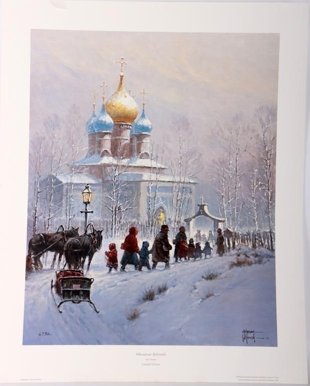 G. HARVEY 'WHOSOEVER BELIEVETH' SIGNED PRINT (1 of 6)