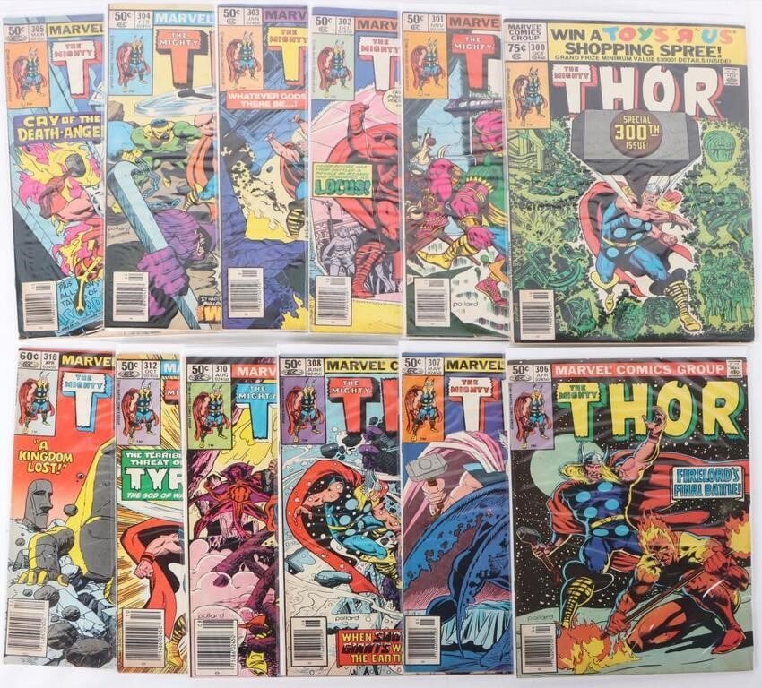 THOR COLLECTIBLE COMIC BOOKS - LOT OF 12 (1 of 5)