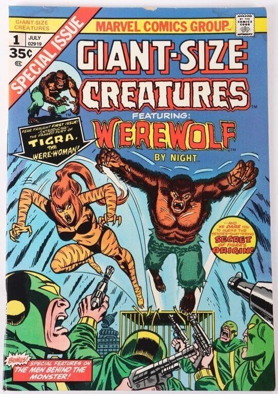 GIANT-SIZE CREATURES #1 FIRST APPEARANCE OF TIGRA: Giant-Size creatures #1, first appearance of Tigra (previously she had been known as Cat). Condition: See pictures. Comic books Marvel Bronze Age (1970-1985) Raw Book(s)