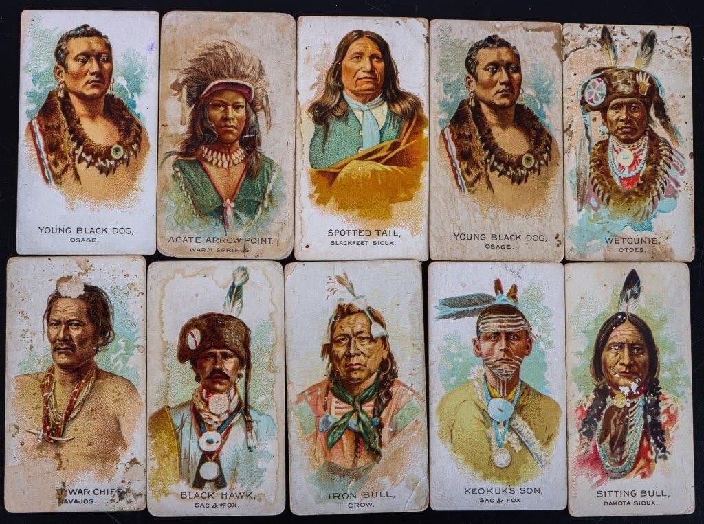 AMERICAN INDIAN CHIEFS ALLEN & GINTER CARDS (10) (1 of 3)