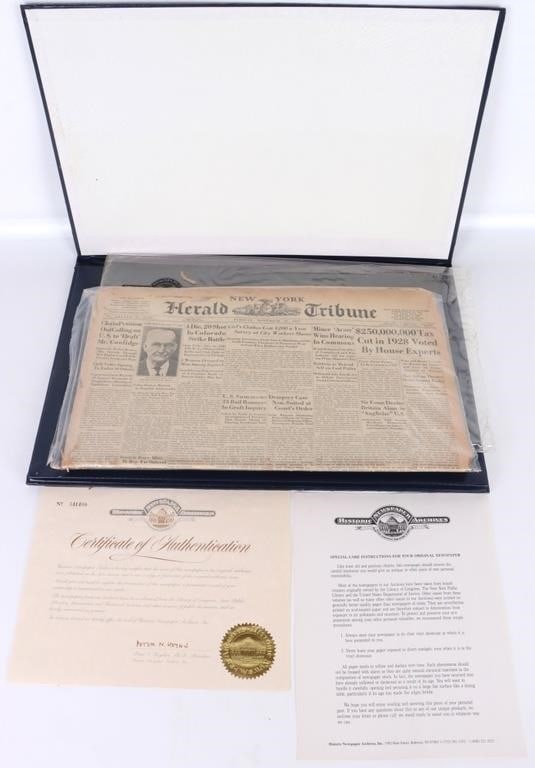 NY HERALD TRIBUNE OCT 1927 HISTORIC ARCHIVES: New York Herald Tribune October, 20 1927 from the Historic Newspaper Archives. Comes with a certificate of authenticity. Condition: Wear commensurate with age.