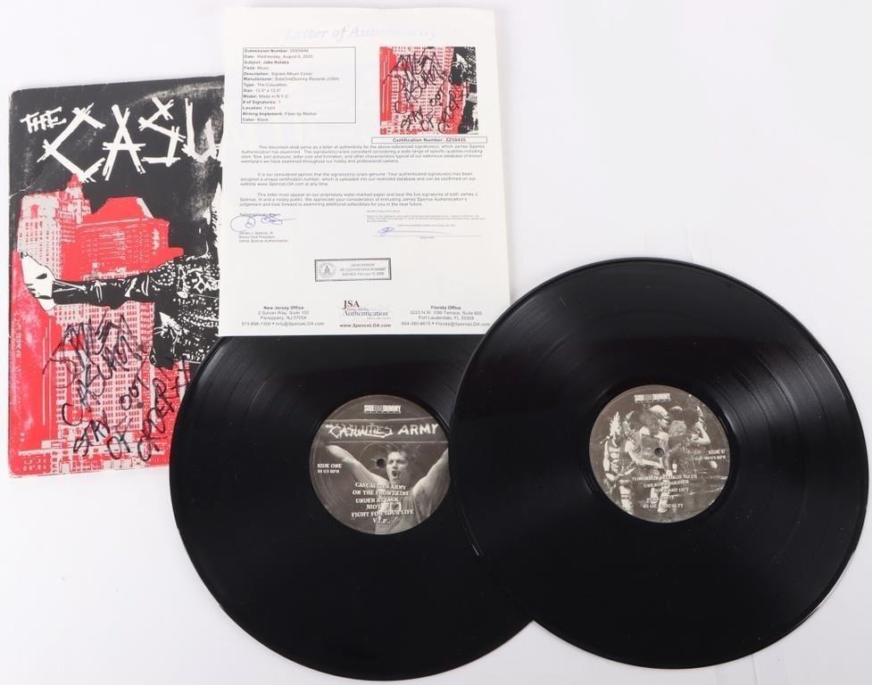 JAKE KOLATIS SIGNED CASUALTIES VINYL ALBUM W/ COA (1 of 7)