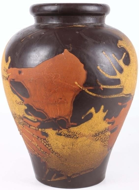 VINTAGE ROYAL HAEGER LAVA EARTH WRAP VASE (1 of 5)