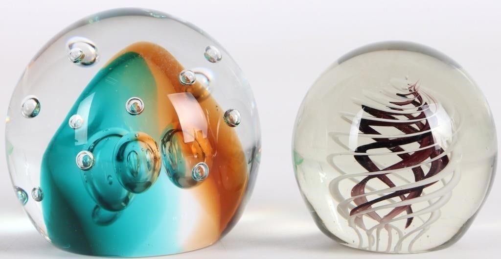 SIGNED PAPERWEIGHTS CAITHNESS JABLONSKI PEACOCK-8 - 2