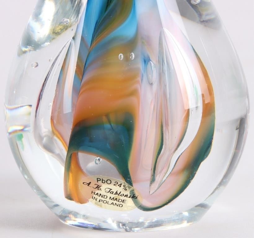 SIGNED PAPERWEIGHTS CAITHNESS JABLONSKI PEACOCK-8 - 6
