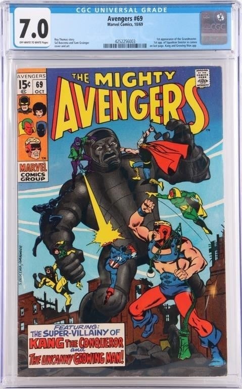 AVENGERS #69 CGC 7.0 1ST APP. OF GRANDMASTER (1 of 4)