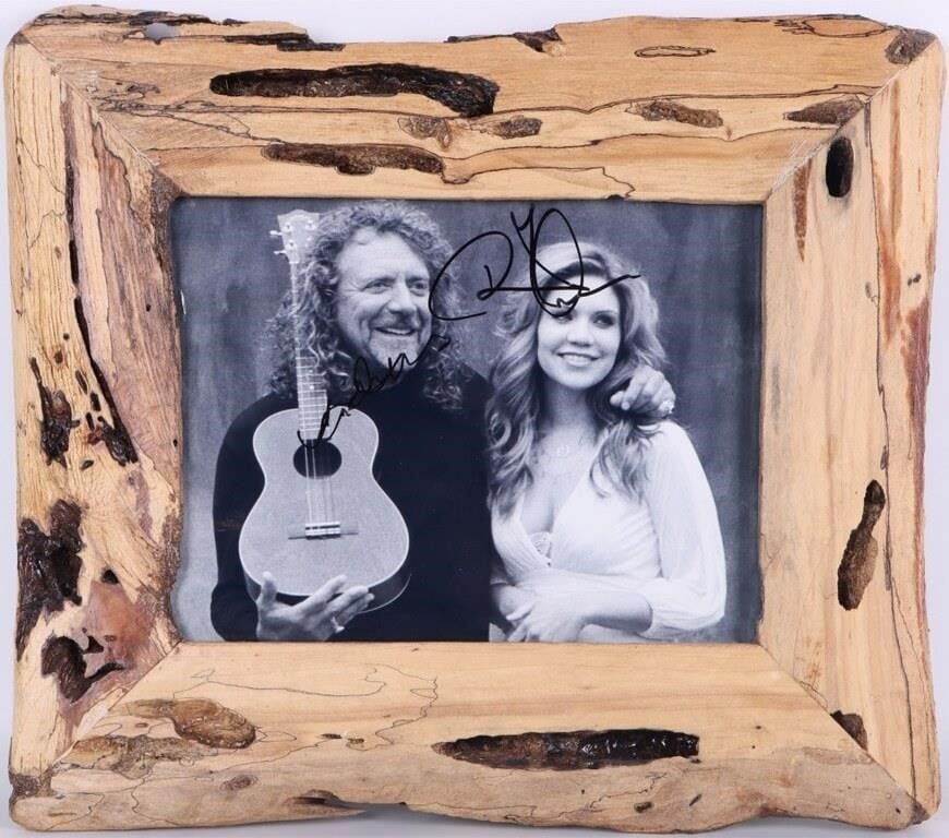 SIGNED ROBERT PLANT & ALISON KRAUSS FRAMED W/ COA (1 of 8)