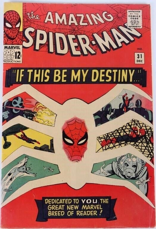 AMAZING SPIDER-MAN #31 KEY 1ST APPEARANCE OF GWEN: Marvel Amazing Spider-Man #31. This key comic features the 1st appearance of Gwen Stacy, Harry Osborn, and Miles Warren (later becoming the Jackal). Condition: Around 6.5-7.0 VF-. Comic books Marvel