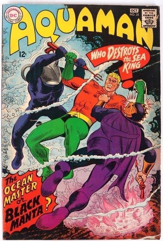 AQUAMAN #35 SILVER AGE COMIC 1ST APP BLACK MANTA: Aquaman #35 from the silver age, first appearance of Black Manta. Condition: See pictures. Comic books DC Silver Age (1956-1970) Raw Book(s)