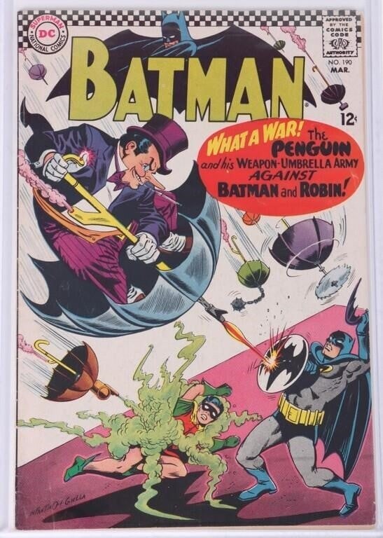 BATMAN #190 KEY SILVER AGE COMIC ICONIC COVER ART (1 of 6)