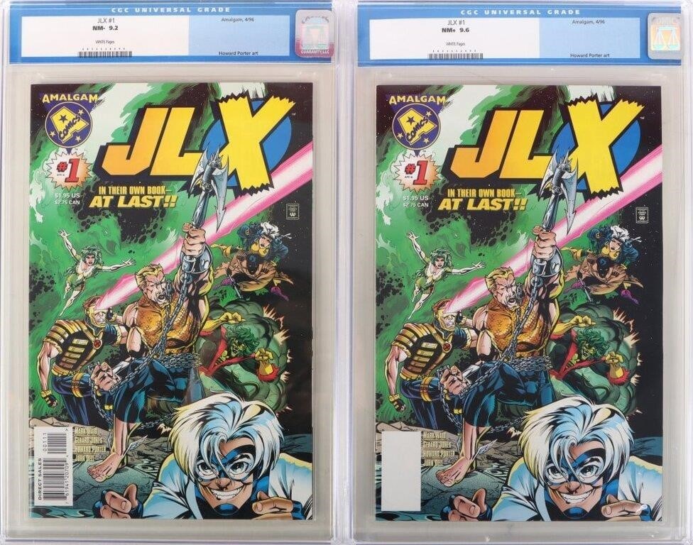 JLX #1 CGC 9.2-9.6 AMALGAM COMICS LOT OF 2 (1 of 7)