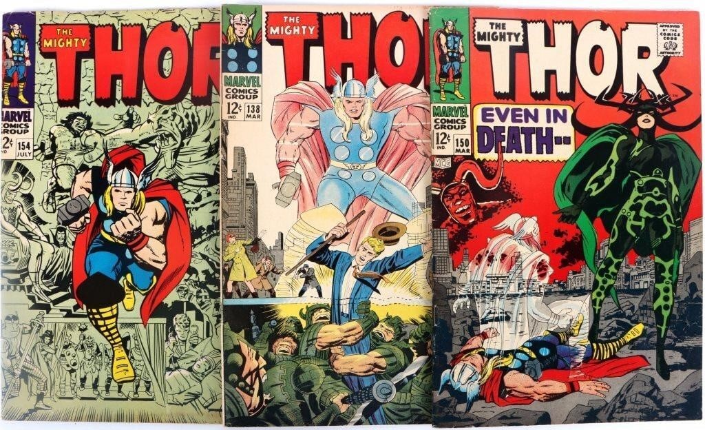 THOR LATE SILVER AGE COMICS #138, 150, & 154 (1 of 10)