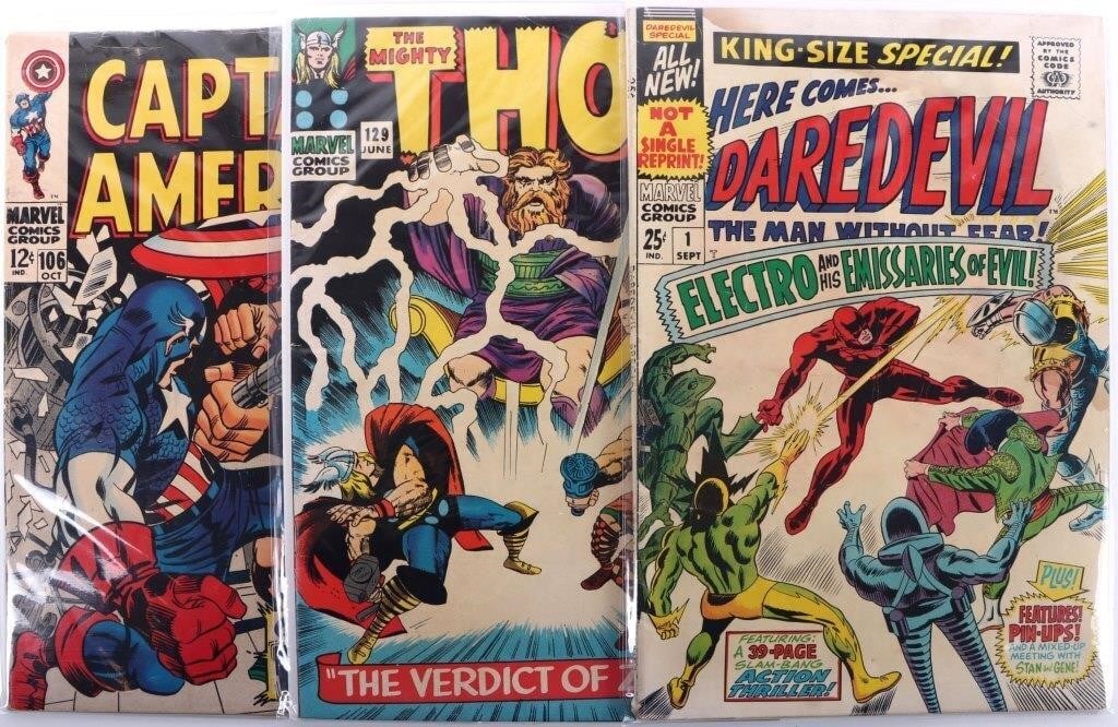 ASSORTED SILVER AGE MARVEL COMICS KEY ISSUES - (3) (1 of 10)