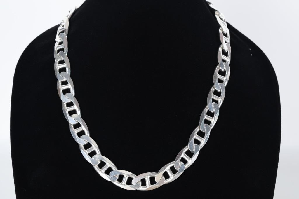 24' STERLING SILVER MENS MARINER LINK NECKLACE (1 of 3)