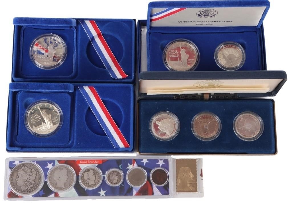 ASSORTED U.S. COMMEMORATIVE/BIRTH COIN SETS - (5) (1 of 7)