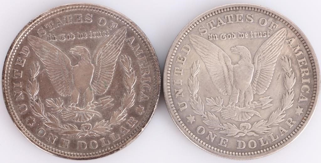 90% SILVER ASSORTED MORGAN DOLLARS - (6) - 3