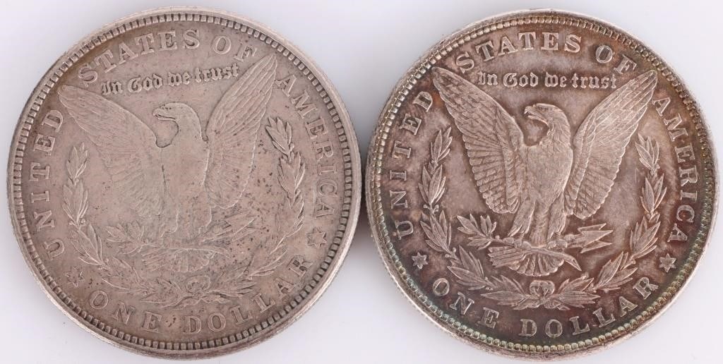90% SILVER ASSORTED MORGAN DOLLARS - (6) - 5