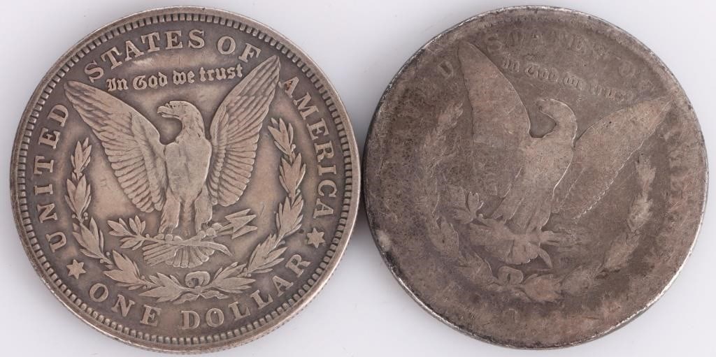 90% SILVER ASSORTED MORGAN DOLLARS - (6) - 5