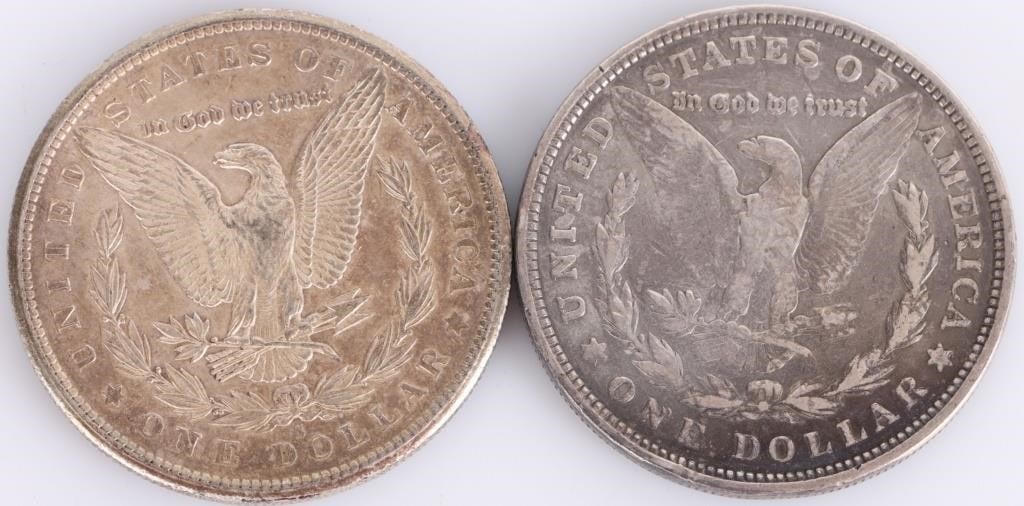 90% SILVER ASSORTED MORGAN DOLLARS - (6) - 7