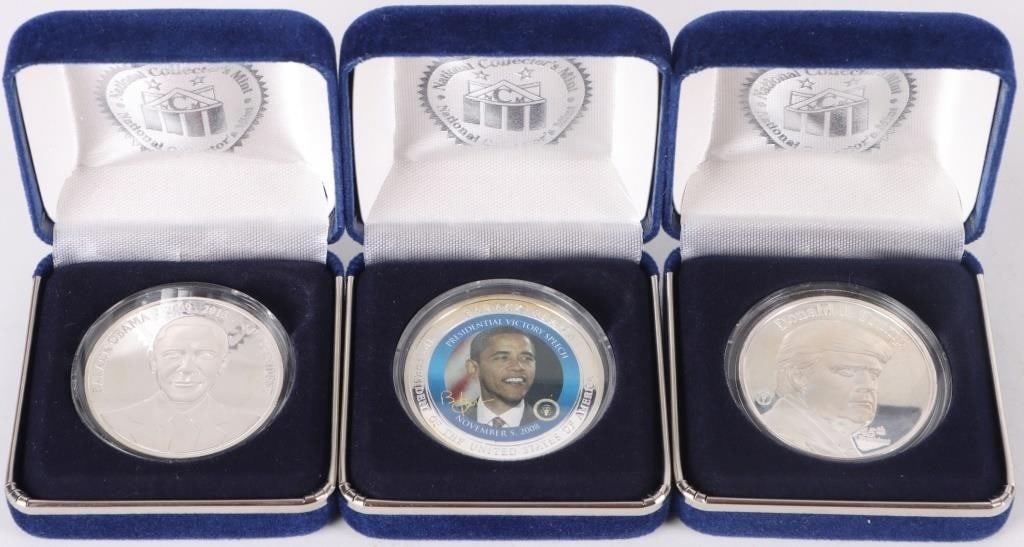 FINE SILVER PRESIDENTIAL BULLION ROUNDS - (3) (1 of 7)