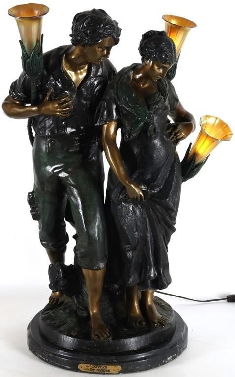 JEUNE COUPLE LUCA MADRASSI VINTAGE BRONZE LAMP (1 of 11)