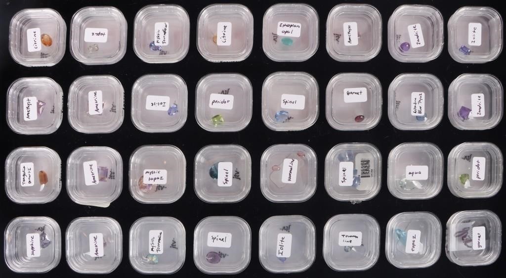 ASSORTED SEMI-PRECIOUS LOOSE GEMSTONES LOT OF 32 (1 of 5)