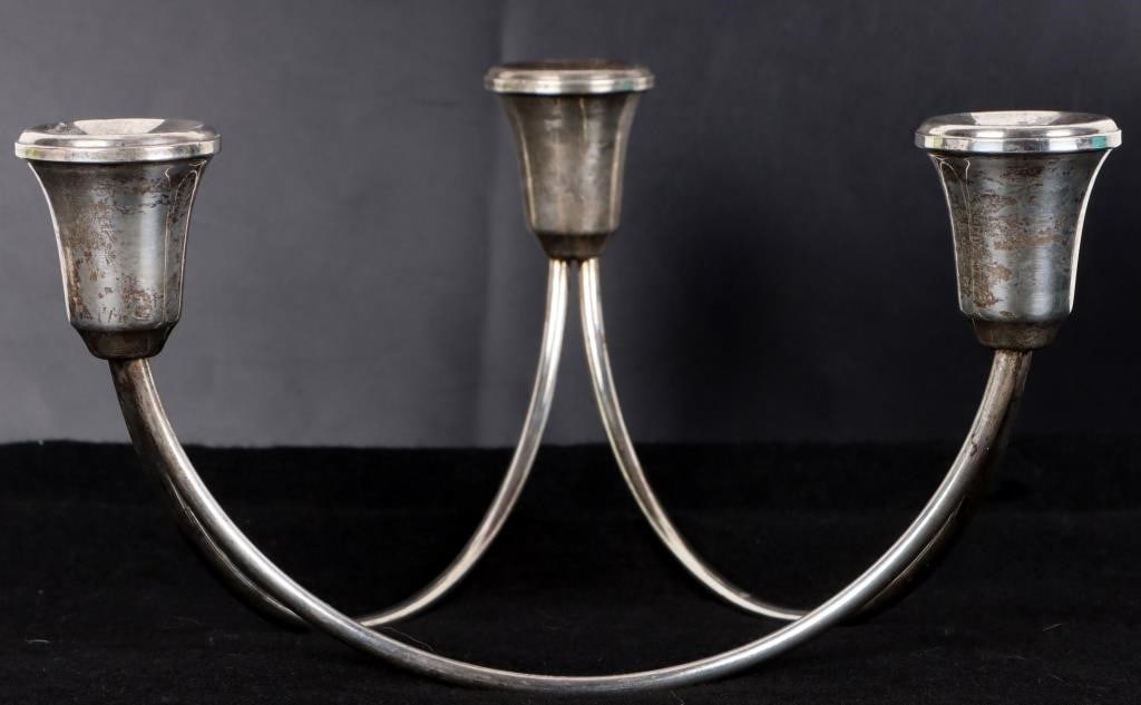 DUCHIN WEIGHTED STERLING TRIPLE CANDLE HOLDER (1 of 3)