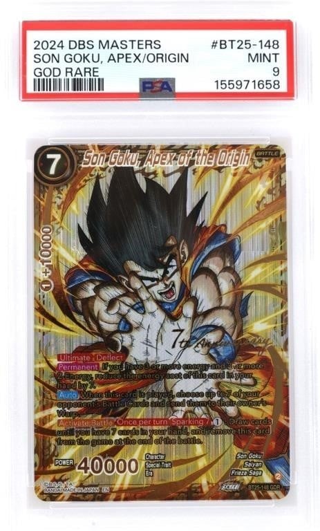 2024 DBS MASTERS SON GOKU, APEX/ORIGIN RARE PSA 9 (1 of 2)