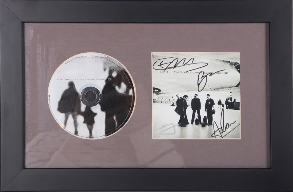 U2 SIGNED CD ALL THAT YOU CANT LEAVE BEHIND FRAMED (1 of 5)