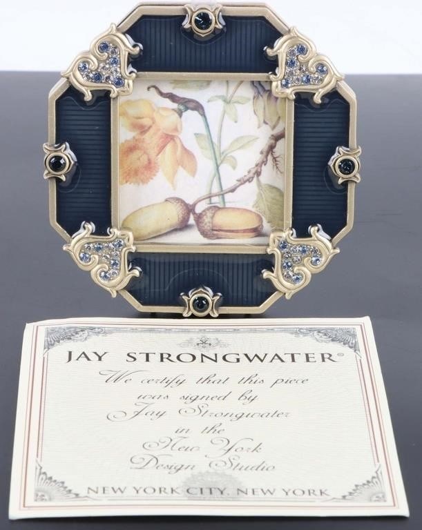 SIGNED JAY STRONGWATER PICTURE FRAME W/ BOX (1 of 5)