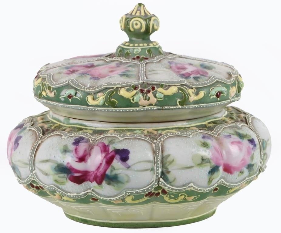 PORCELAIN CAPODIMONTE FAMILLE ROSE DISH (1 of 5)