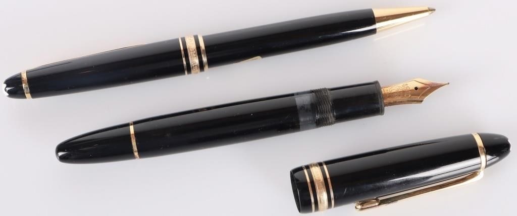 MONTBLANC MEISTERSTUCK 146 14K NIB & 164 FINE PENS (1 of 9)