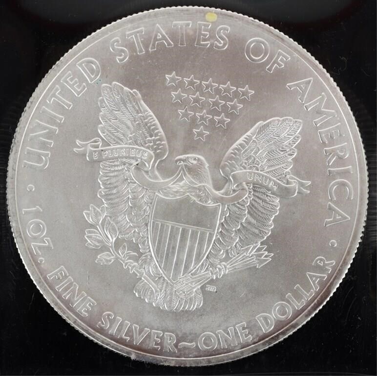 ASSORTED FINE SILVER AMERICAN EAGLES - (4) - 7