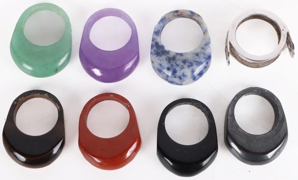 STERLING SILVER 7 INTERCHANGEABLE GEM RING SET - 3