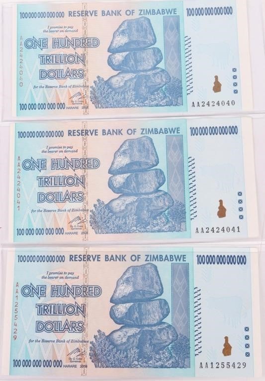 MINT UNCIRCULATED FOREIGN CURRENCY NOTES - 5