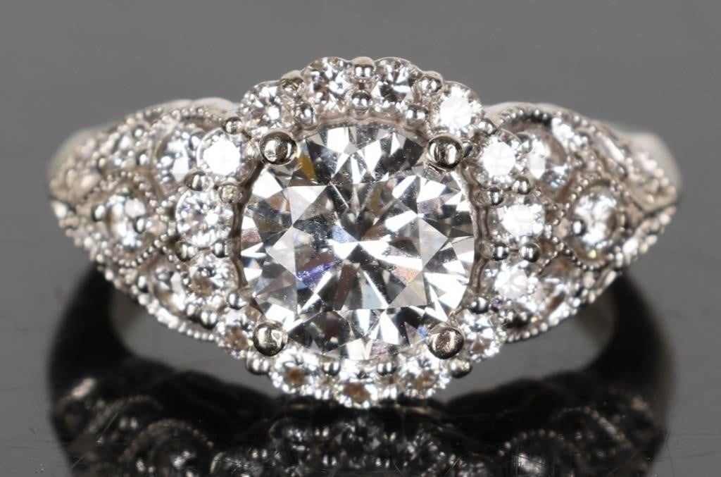 GIA 1.50CT NATURAL DIAMOND 14K ENGAGEMENT RING (1 of 4)