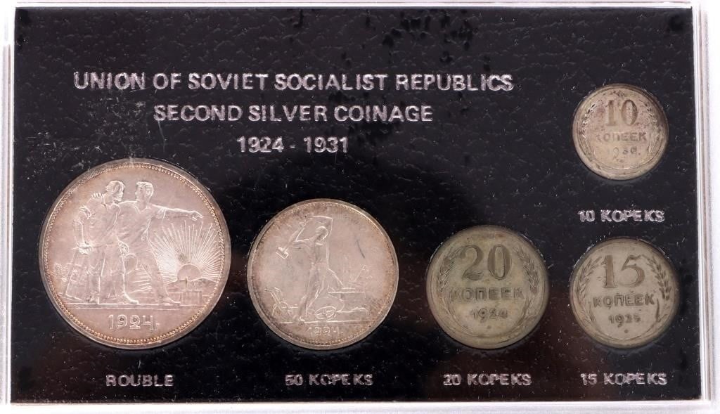 SILVER UNION OF SOVIET SOCIALIST REPUBLICS COINAGE (1 of 2)