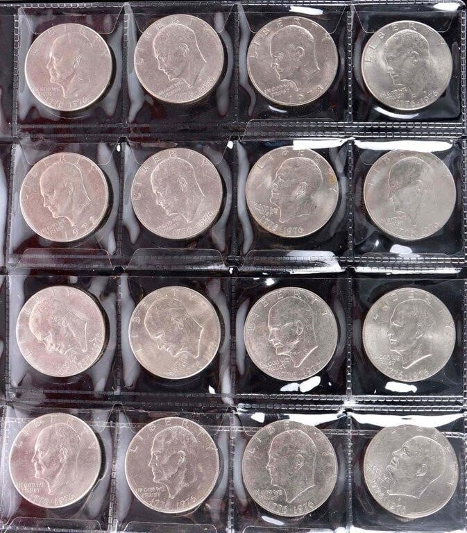 ASSORTED 1970'S EISENHOWER DOLLARS - (16) (1 of 4)