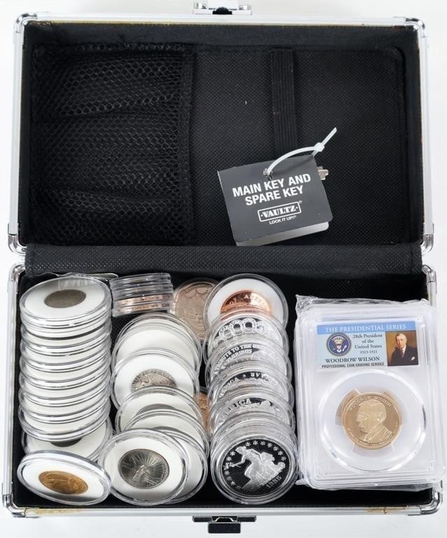 ASSORTED U.S. VINTAGE & COMMEMORATIVE COINAGE LOT: Assorted U.S. vintage & commemorative coinage lot to include various Barber Quarters, Mercury Dimes, NGC graded PF silver quarters and more. Condition: Ranges from Good to Proof uncirculated.