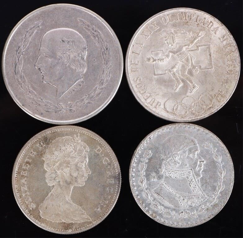 ASSORTED FOREIGN SILVER COINAGE - (10) - 2