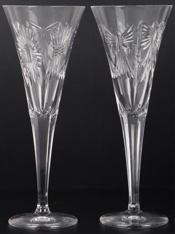 WATERFORD MILLENNIUM SERIES TOASTING FLUTES (2) (1 of 7)