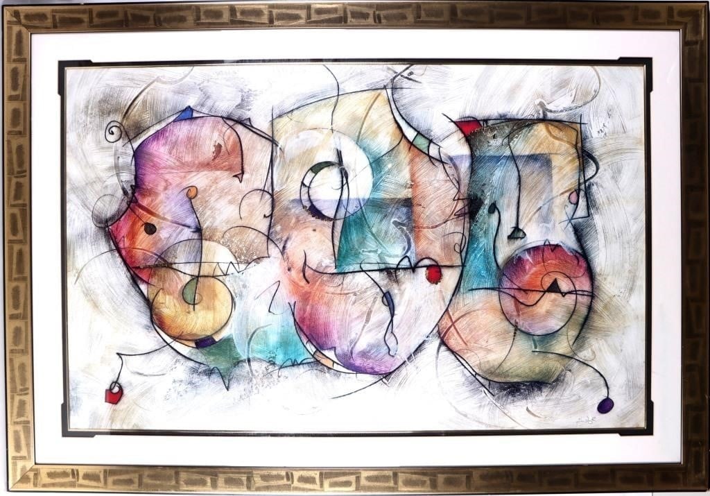 ERIC WAUGH 'BRAVO' PRINT SIGNED & FRAMED: Eric Waugh (Canadian, 1929-Present) "Bravo" signed and Framed print 64.5" X 44.5". Eric Waugh Canadian Artist: b. 1963. Eric Waugh was born in Montreal, Quebec in 1963. He gained experience in the fie