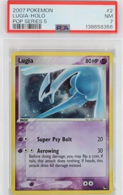 LUGIA 2007 HOLO 2/17 POKEMON TCG PSA 7 RARE CARD (1 of 4)