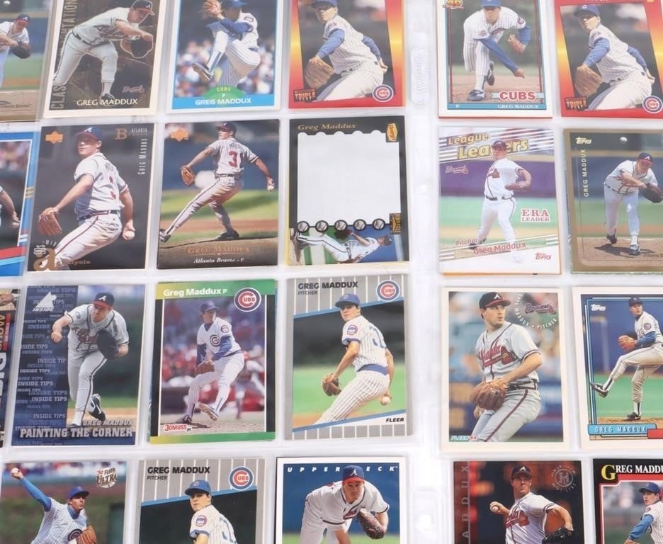 ASSORTED GREG MADDUX CARD SET OF 179 (1 of 8)