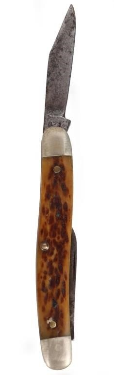 ASSORTED VINTAGE DAMASCUS/ SOLID POCKET KNIVES-(4) - 2