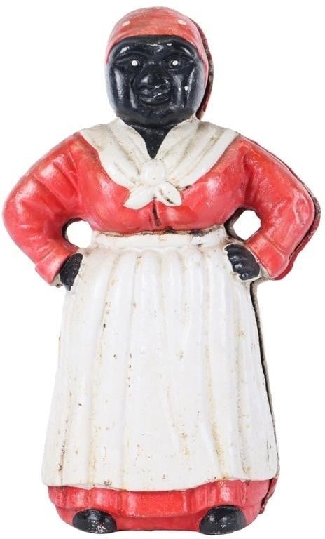 ANTIQUE AUNT JEMIMA CAST IRON COIN BANK FIGURE (1 of 4)