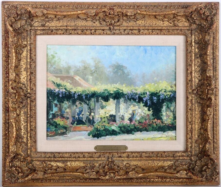 T. KINKADE 'WISTERIA ARBOR' LIMITED GICLEE FRAMED (1 of 4)