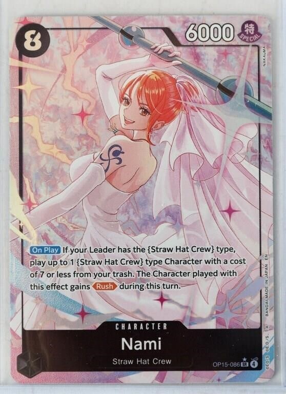 ONE PIECE CARDS NAMI OP15-086 HOLO ALT ART RARE (1 of 2)